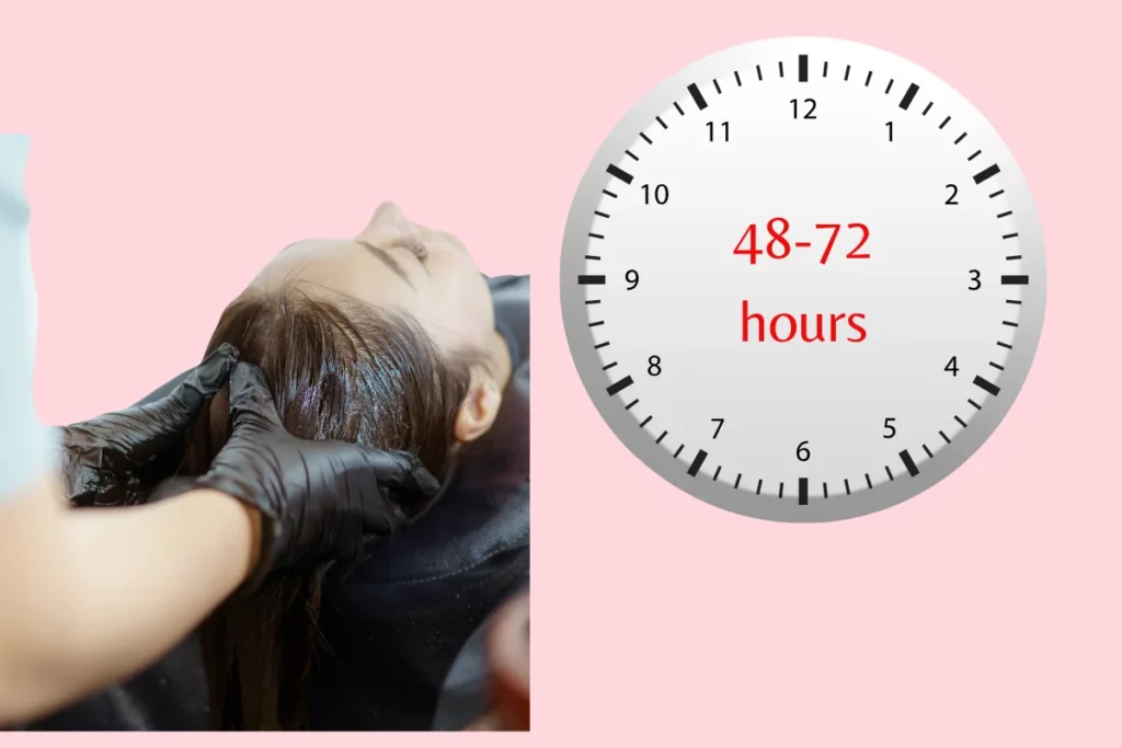 Apply hair spa after 48-72 hours of henna treatment