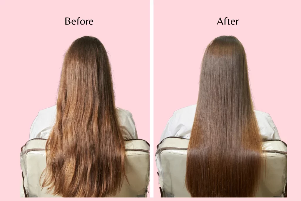 Benefits of keratin treatment-Before and after keratin treatment