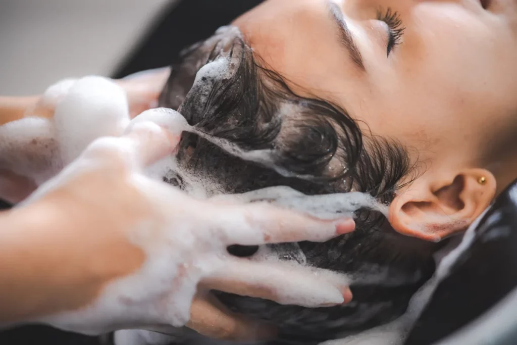 Can I wash my hair with shampoo after hair spa?