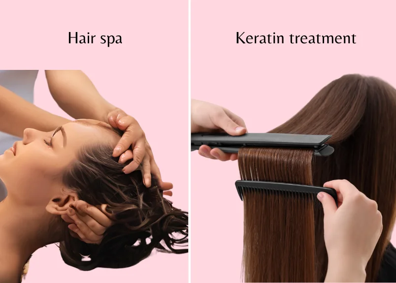 Hair spa vs. Keratin treatment