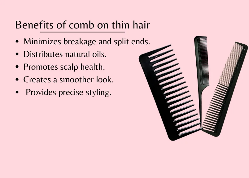 Black comb and benefits of comb on thin hair