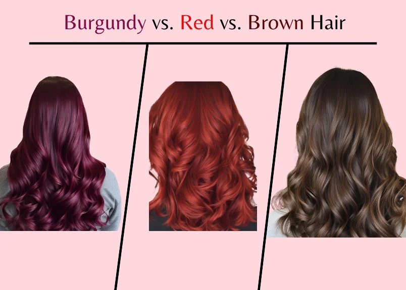 Burgundy vs. Red vs. Brown Hair