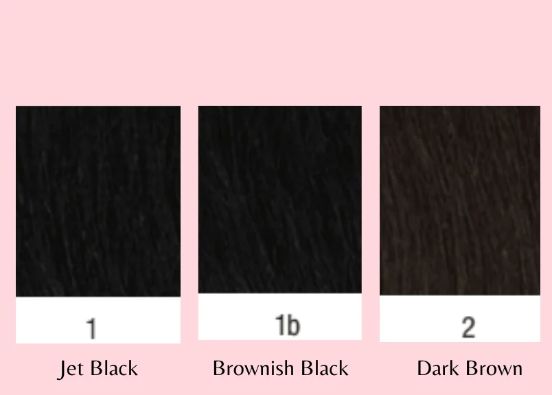 Comparison of 1, 1b, 2 hair shade