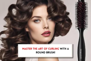 How to use round brush to curl hair?