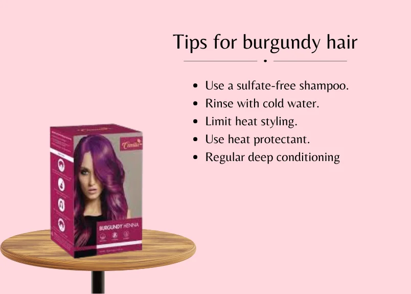 Tips for burgundy hair