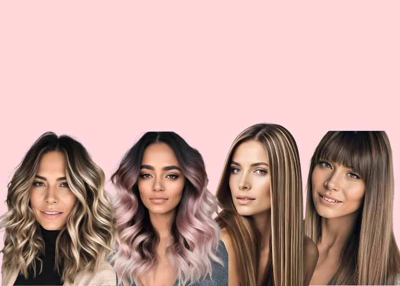 Women flaunting various dimensional hair color