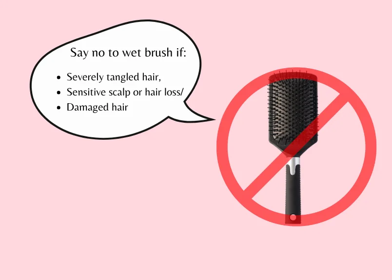  Wet brush, no sign, and text box with texts.