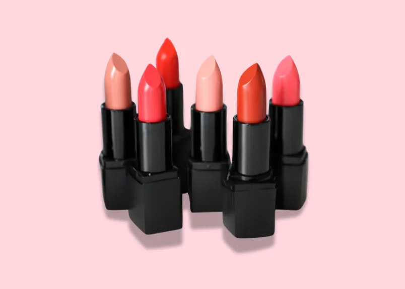 Collection of warm lipstick shades