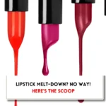 Lipsticks melting and text, "How to keep lipstick from melting?"