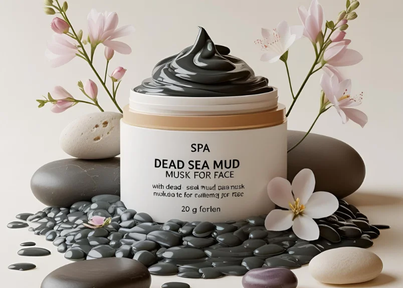 Dead Sea Mud Musk, flowrs and black sea stones
