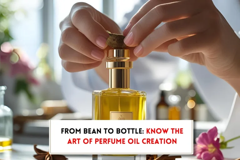Perfuyme master showing how to create perfume oil