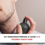 Man applying perfume and text indicating, Can you create pheromone perfume at home.