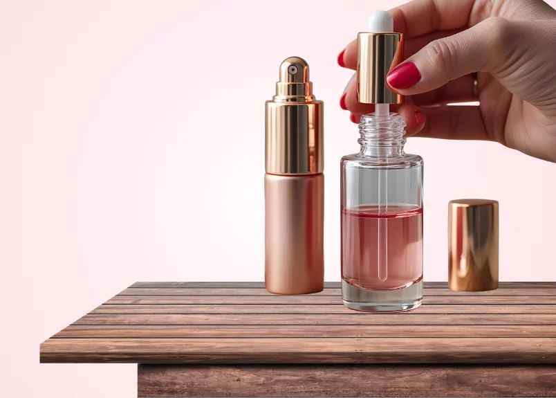 Decanting perfume from rollerball bottle to atomizer and table top