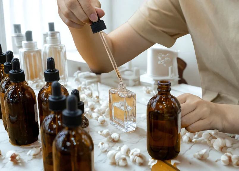 Perfume making with essential oils